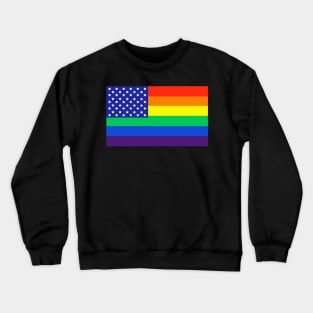 Pride American Flag Crewneck Sweatshirt